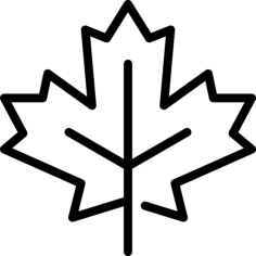 Maple Leaf Simple Line Art Svg, Free Vectors File